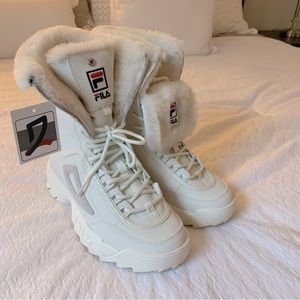 Fila Disrupter Boot White/Ivory/Cream Size 8.5
